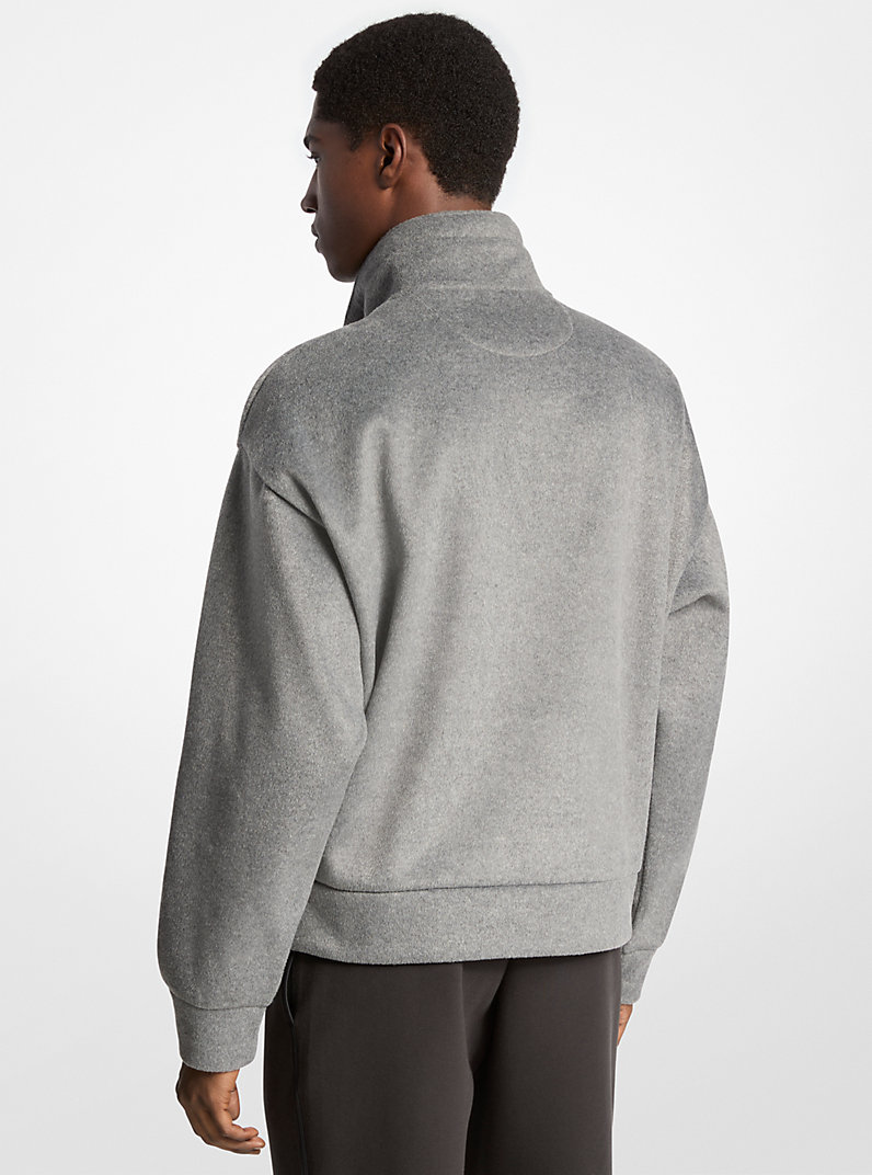 Flannel Quarter-Zip Sweater in ASH | Michael Kors [US]