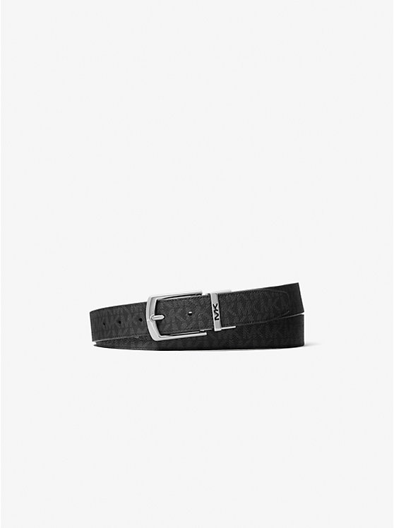 Reversible Signature Logo Belt in BLACK - Sale | Michael Kors [US]