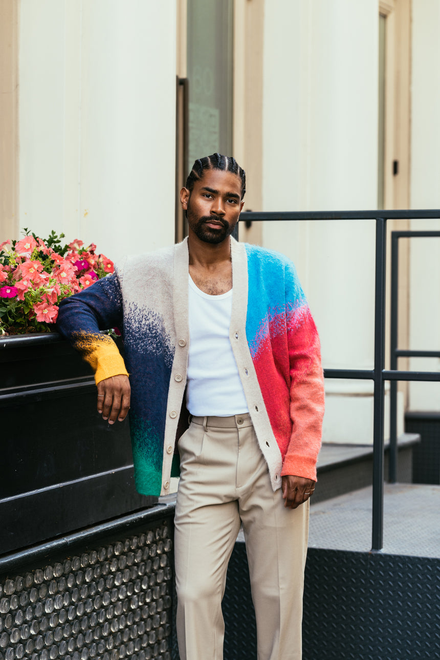 Ruby Cardigan Bone LE | Colorful Mohair Cardigan Sweater – Mifland