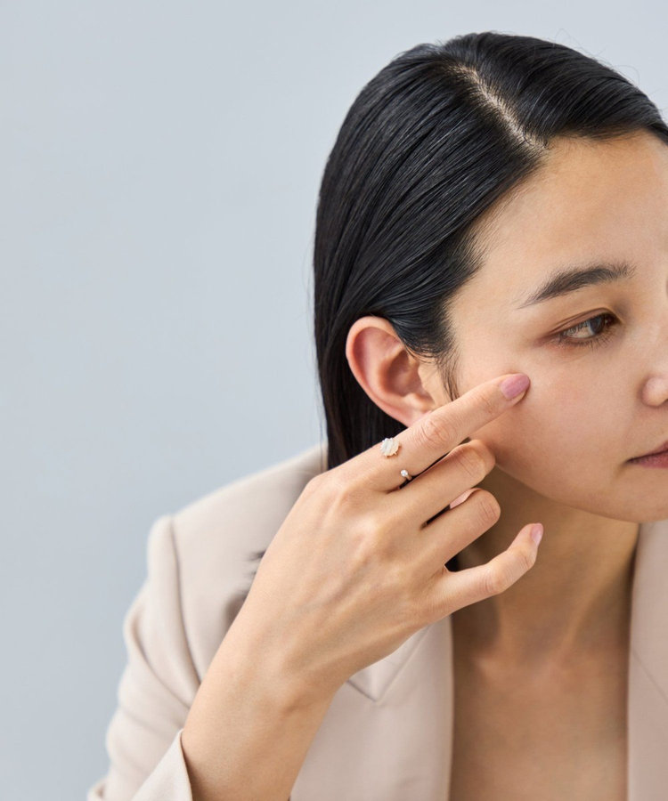 フォークリング] アゲート×ジルコニア（025099） ｜ women（ウィメンズ