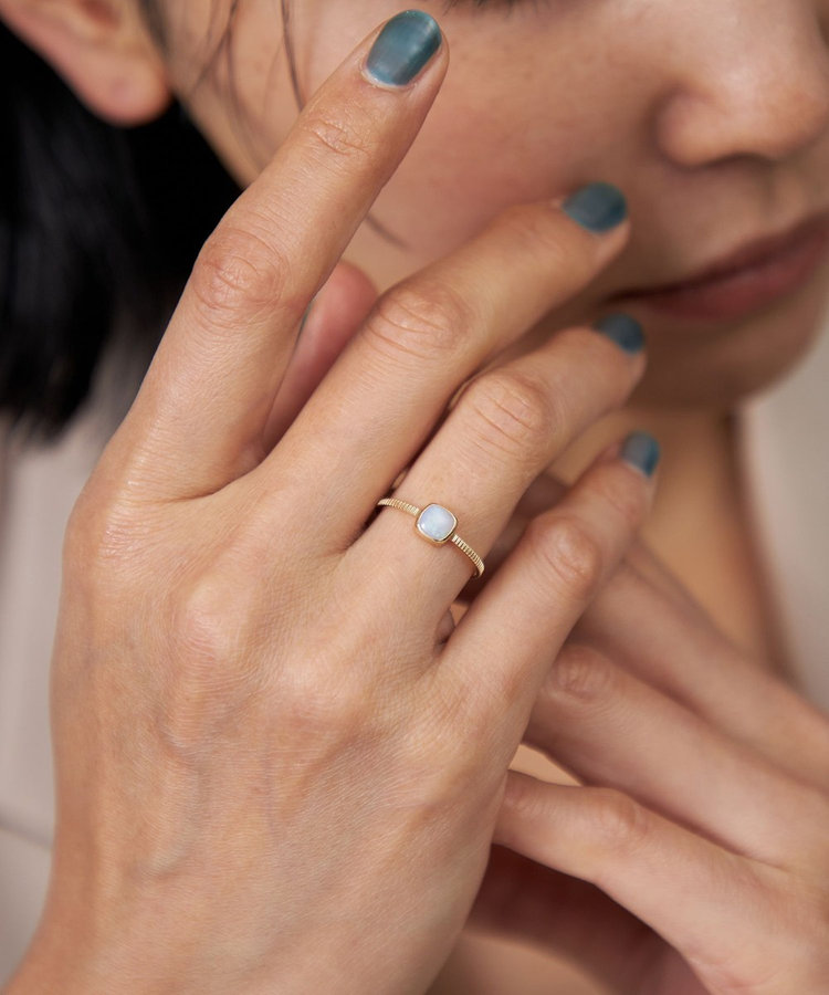 オパール] K10YG リング スクエア（032516） ｜ women（ウィメンズ