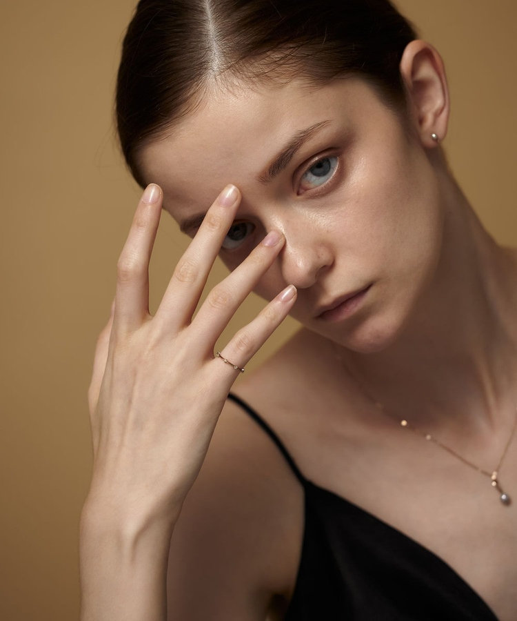 プレイリング] K18RBG ブラウンダイヤモンド ピンキーリング（303019