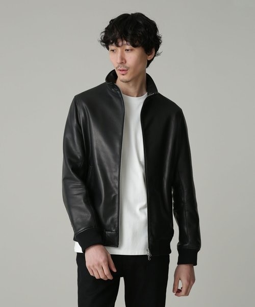 LB.04／ハイネックレザーライダース｜ナノ・ユニバースの通販｜&mall
