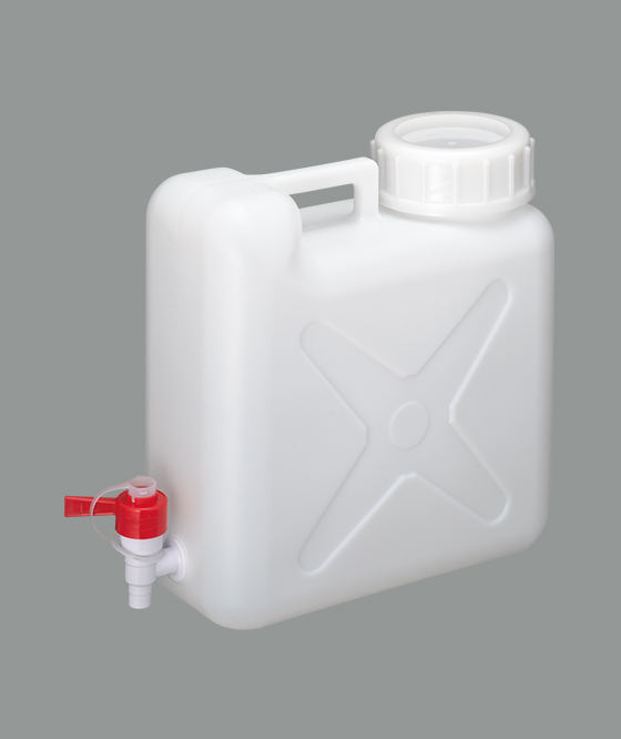 扁平缶広口コック付10L - 瑞穂化成工業株式会社