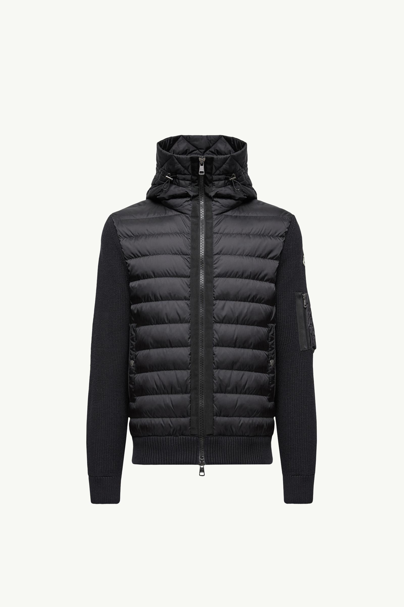 Black Padded Zip-Up Cardigan - Sweaters & Cardigans for Men