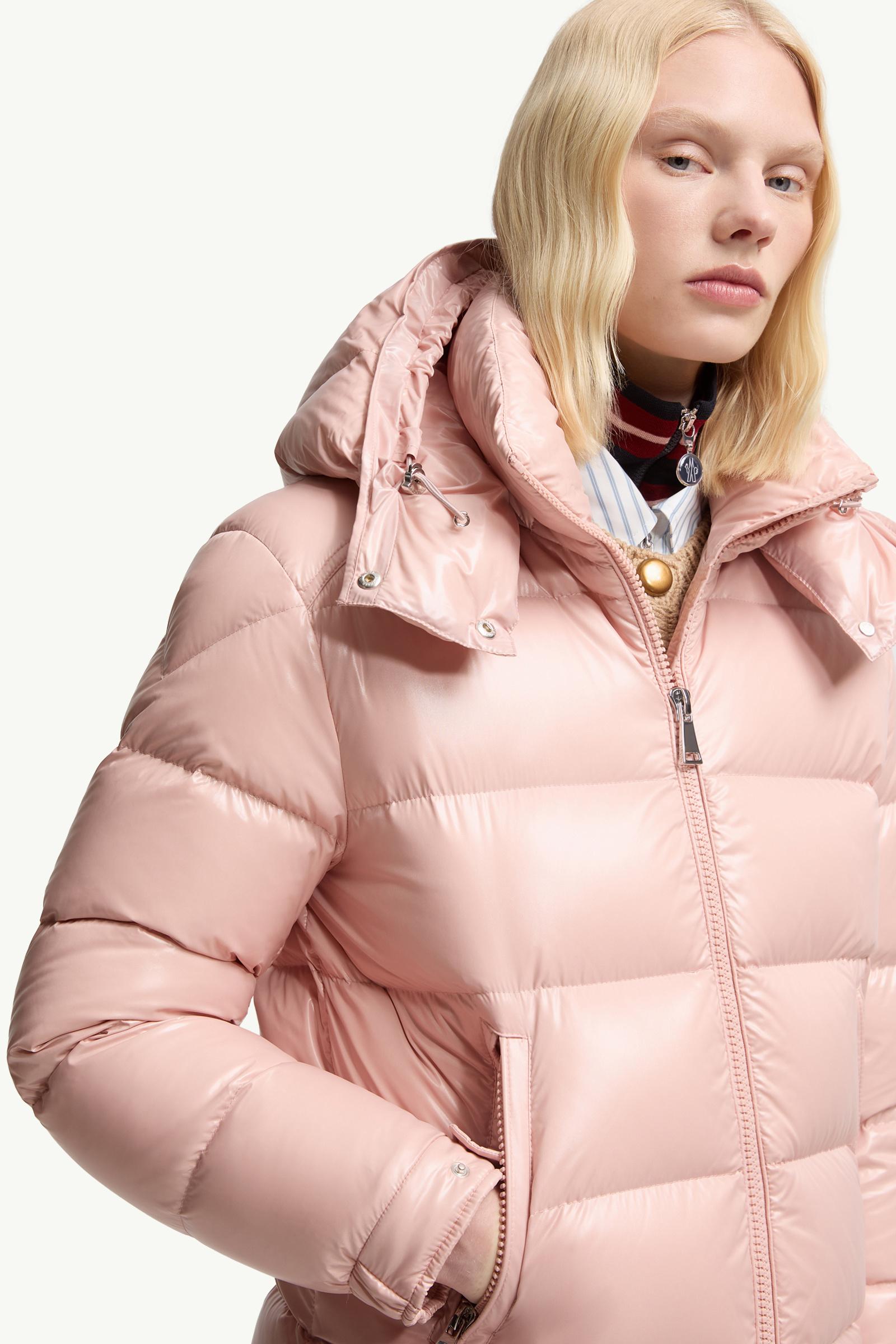 Pink Maire Hooded Short Down Jacket - Short Down Jackets for Women