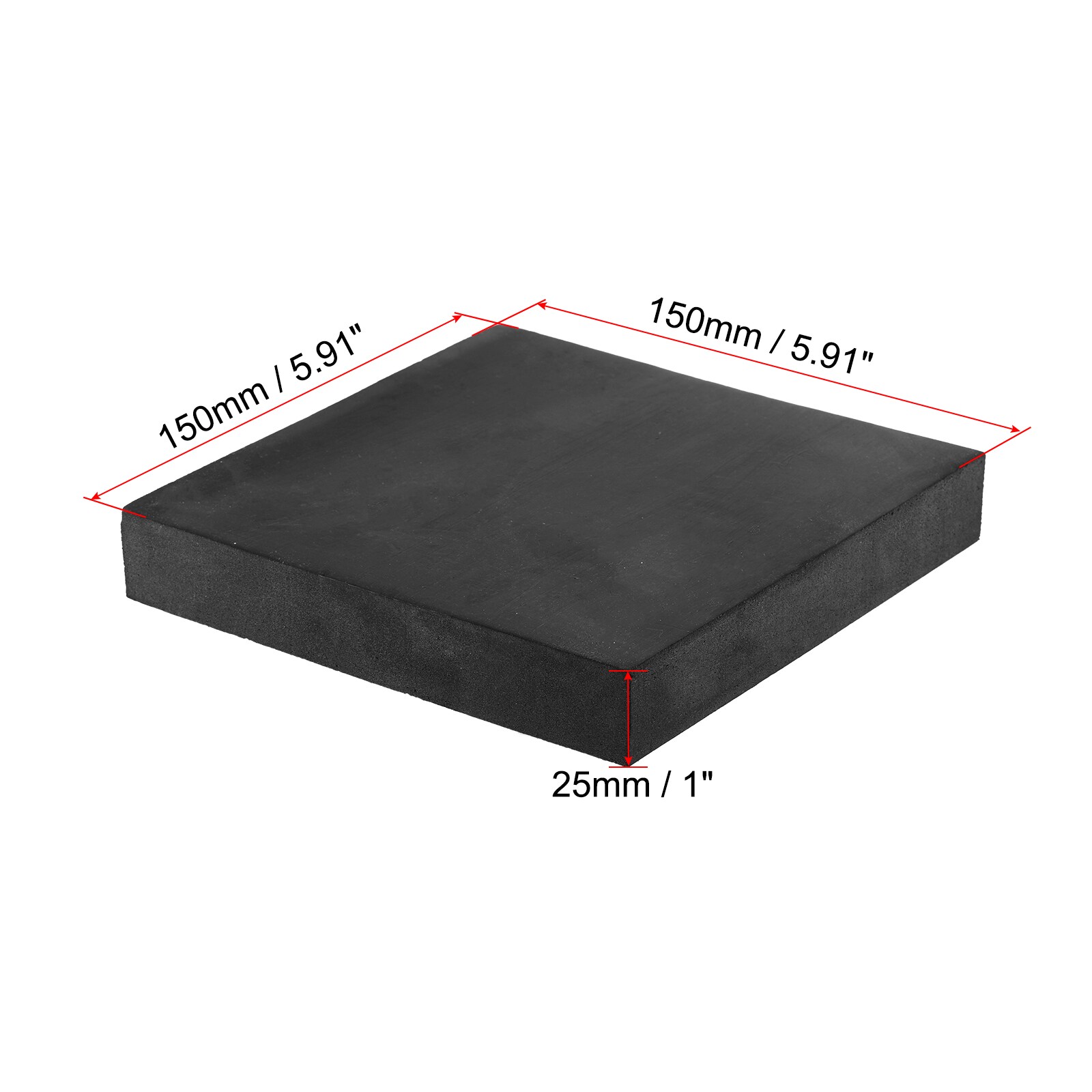 PATIKIL Rubber Anti-Vibration Pads 2 Pcs Square Vibration