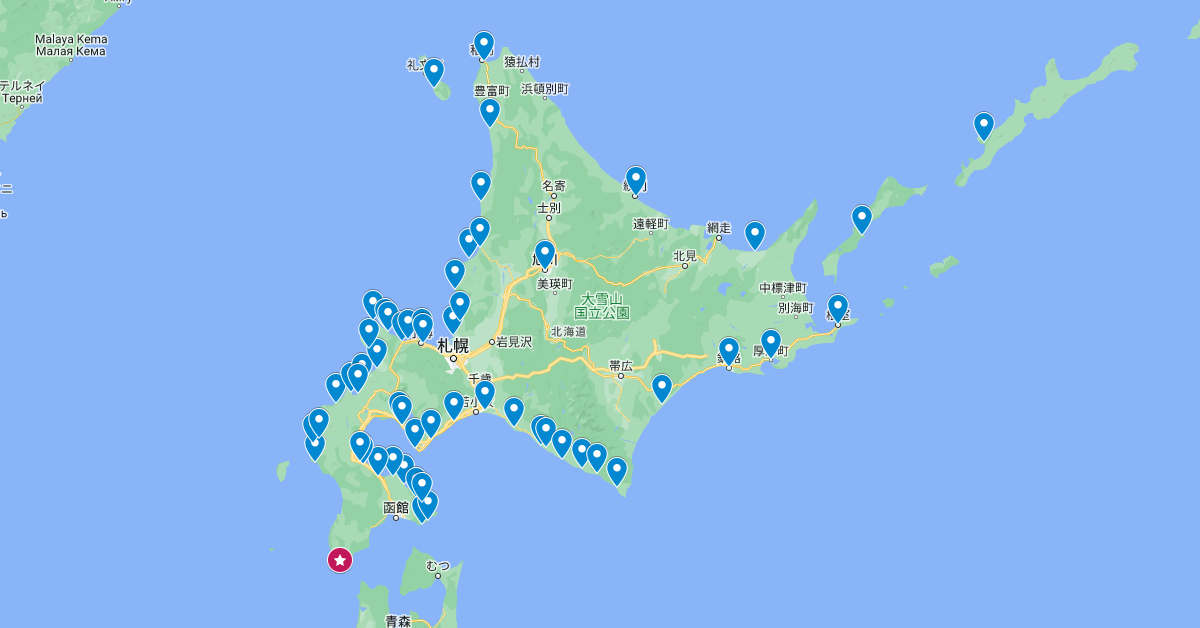 1850年ごろの「東西蝦夷地・場所」位置図 | 森川海のアイヌ先住権を