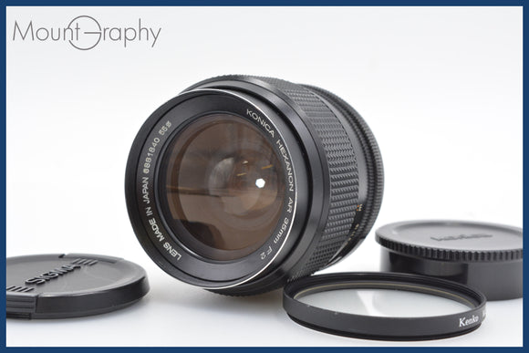 希少美品】コニカ KONICA HEXANON AR 35mm F2 コニカARマウント 前後