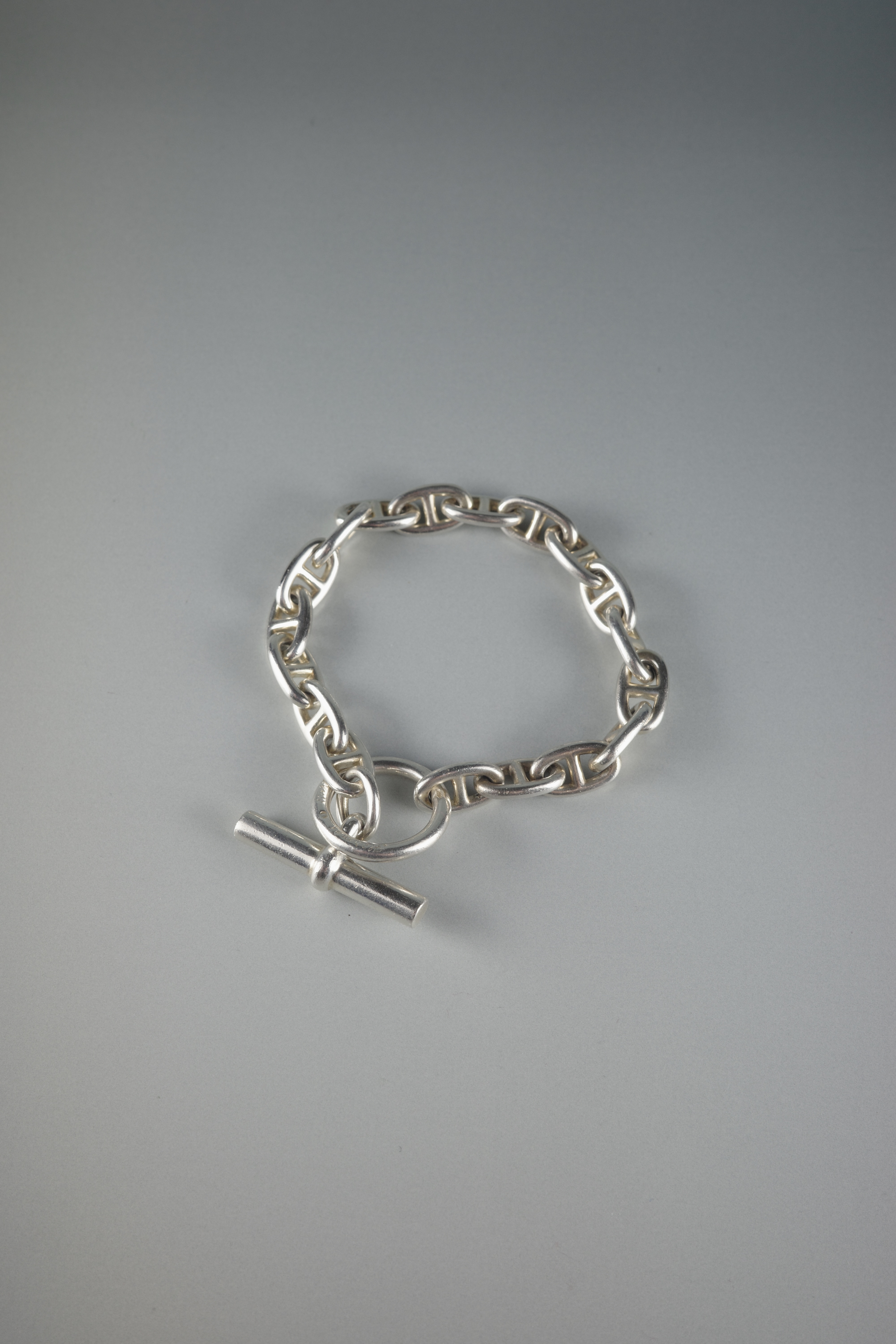 VINTAGE HERMÈS シェーヌダンクルブレスレットPM 筆記体 18コマ - mozme