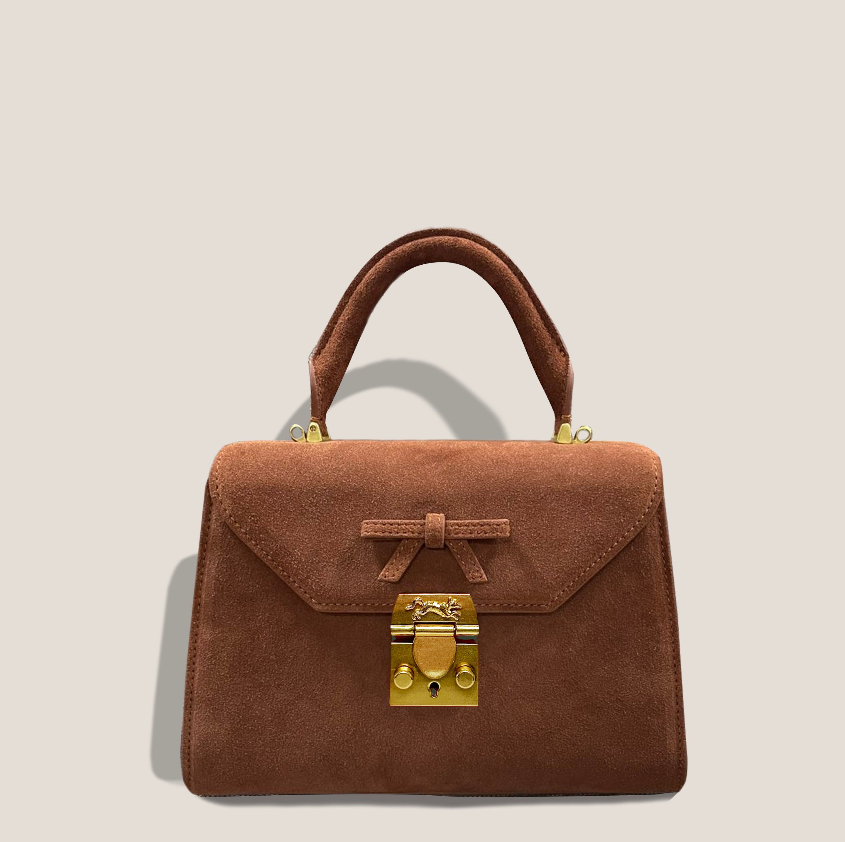 MME. AUDREY SUEDE BAG - COGNAC – Mme.MINK