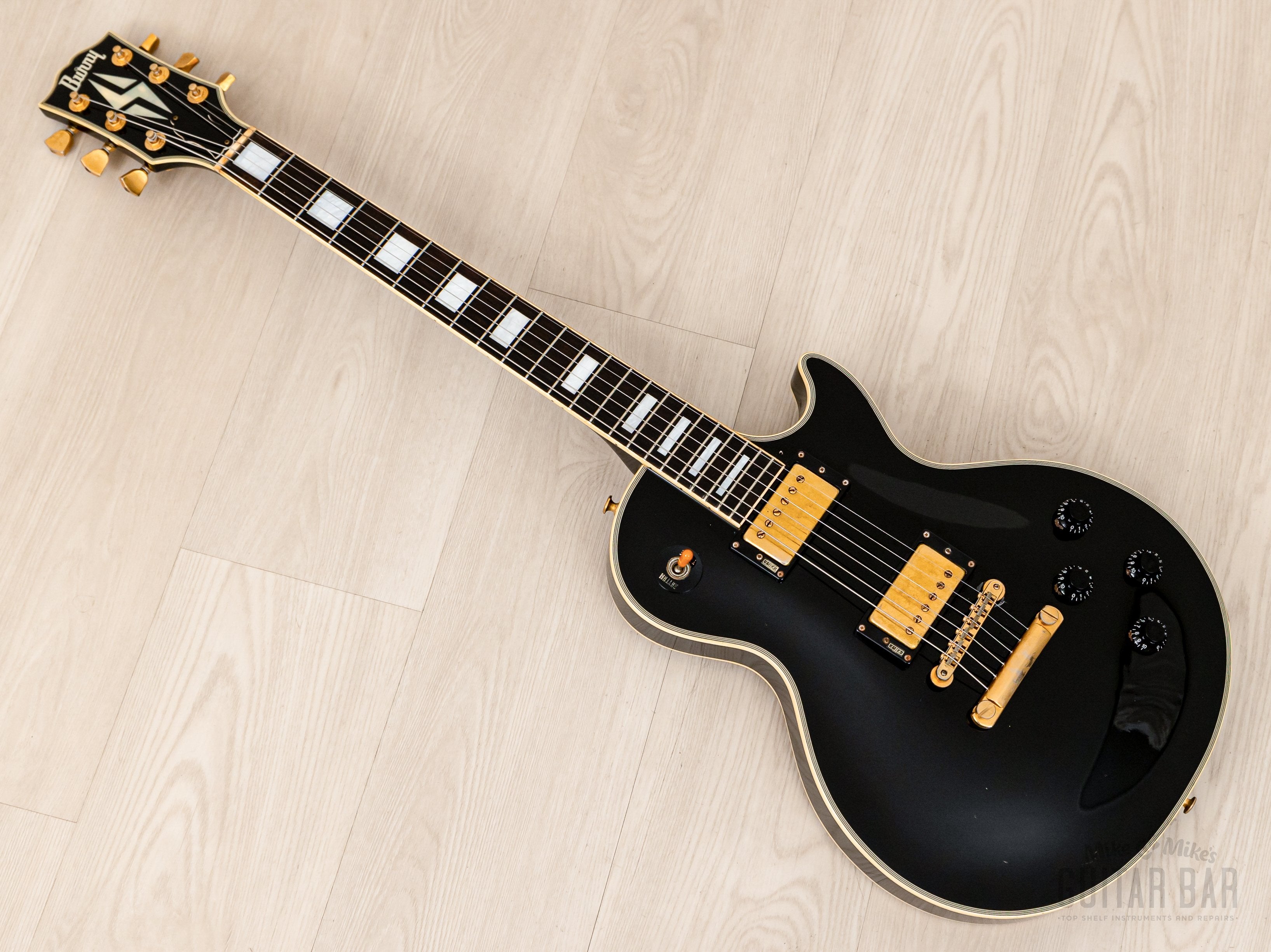 1990s Burny RLC-70 Custom Black Beauty Vintage Guitar w/ VH1 PAFs, Jap