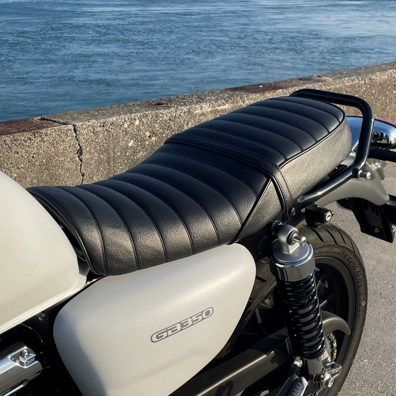 GB350 ゲル入りローシート タックロール 艶消ブラック GTRシリーズ