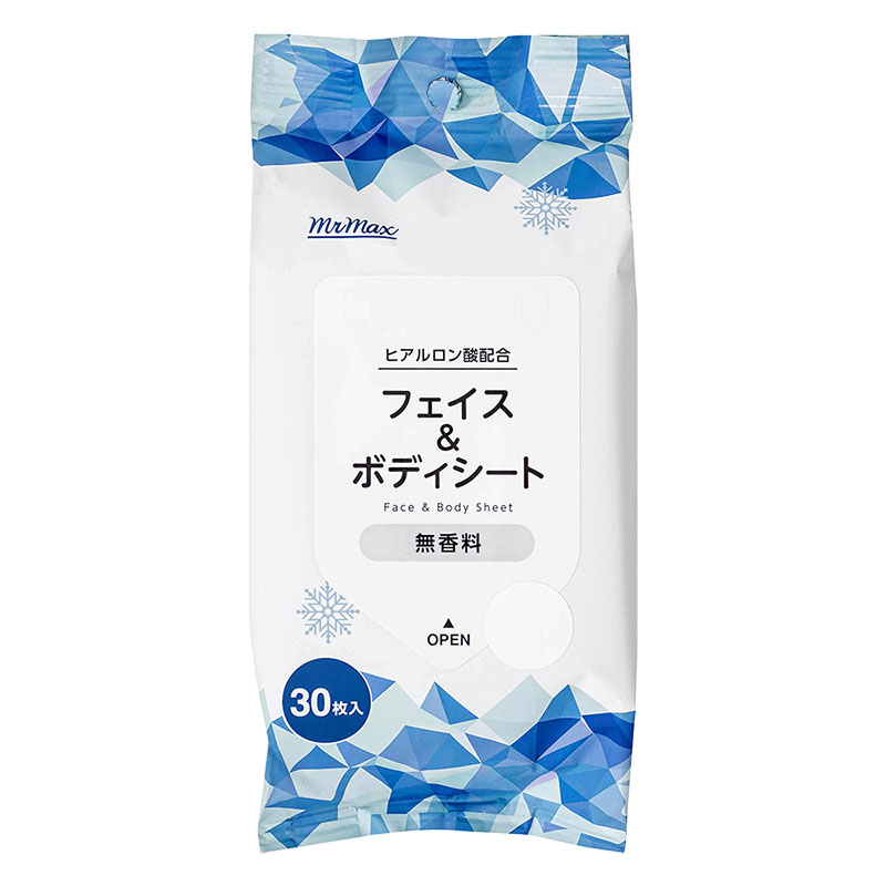フェイス&ボディシート 無香 30枚 ｜ ミスターマックスオンラインストア