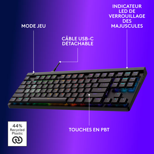 Logitech G G515 RAPID TKL Backlit Gaming Keyboard - Black