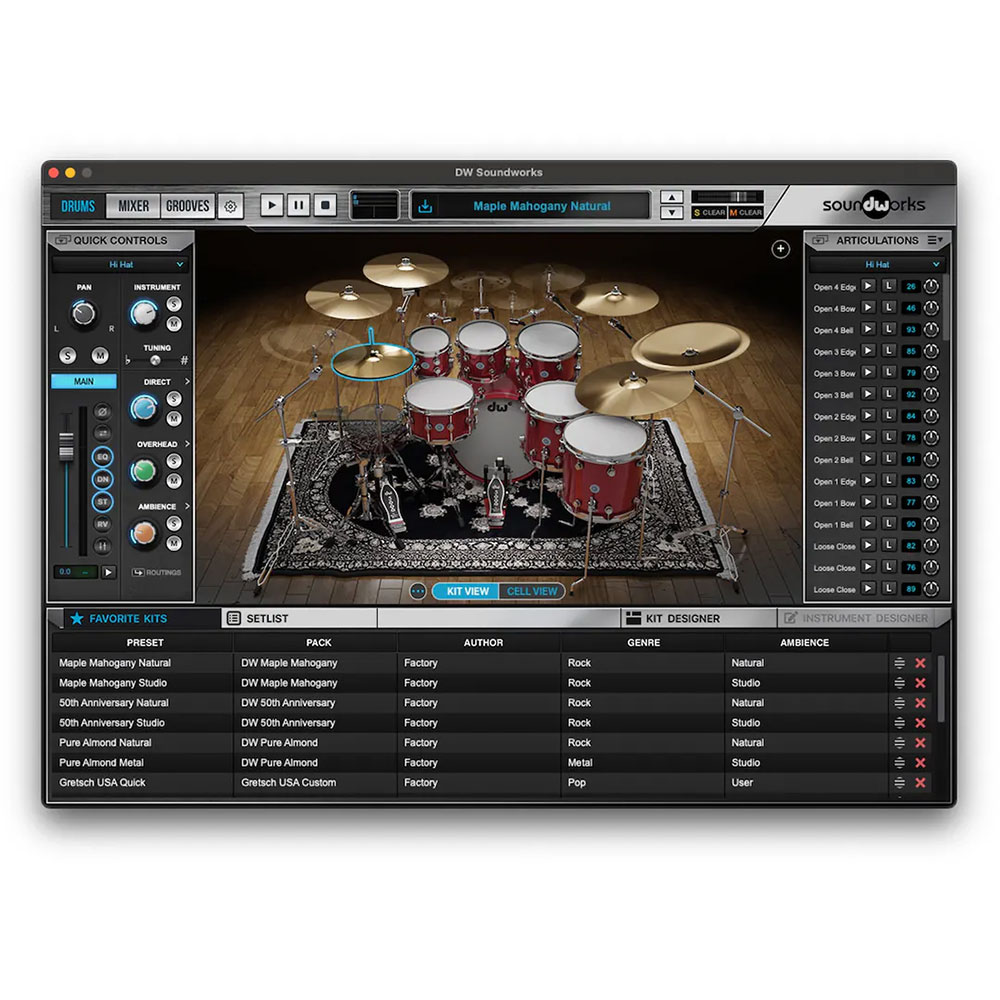 dw DWe 5-Piece Complete Bundle Kit Black Cherry Metallic Lacquer