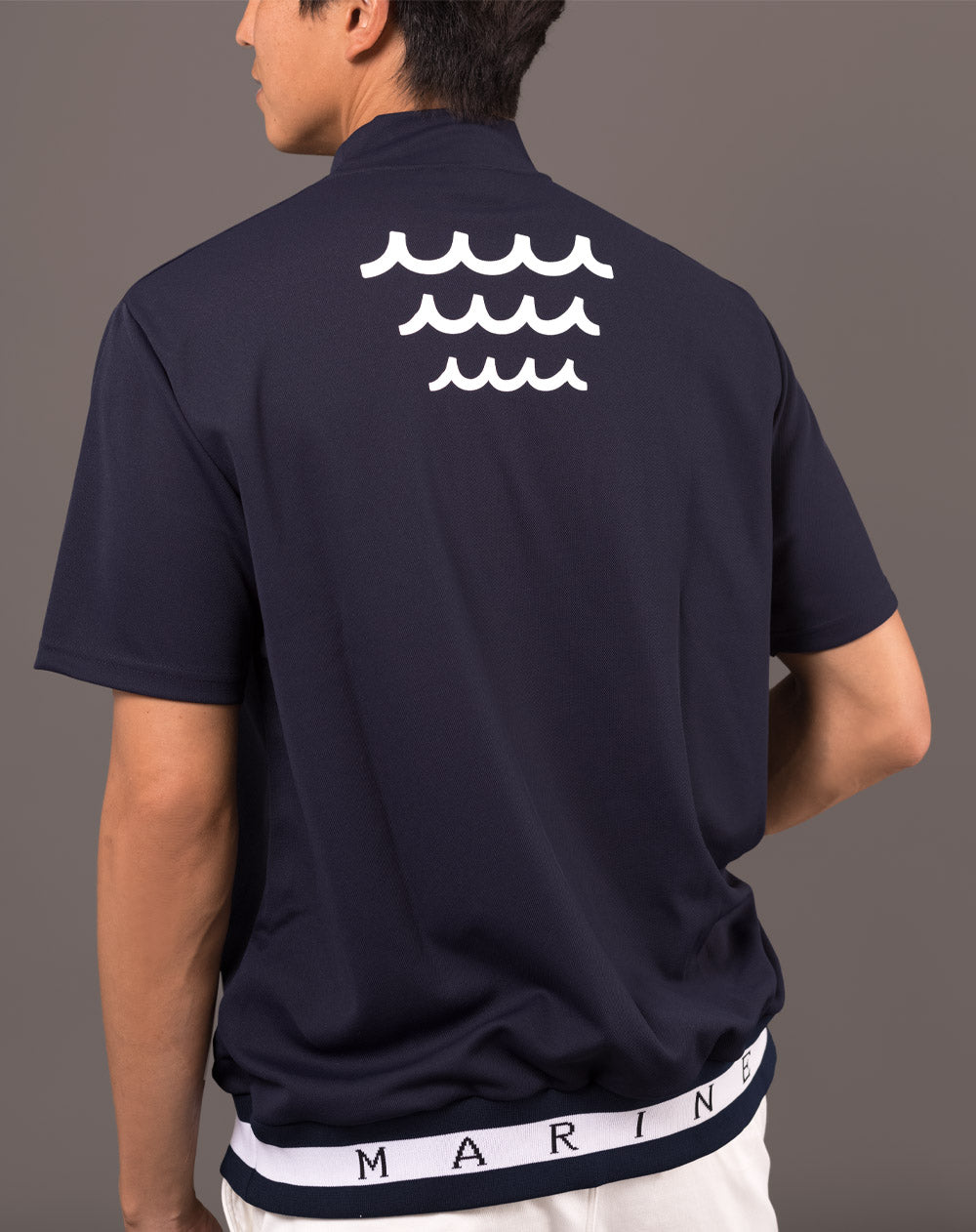 WEB限定］ブリヂストンゴルフ × muta MARINE ヘムリブモックネック