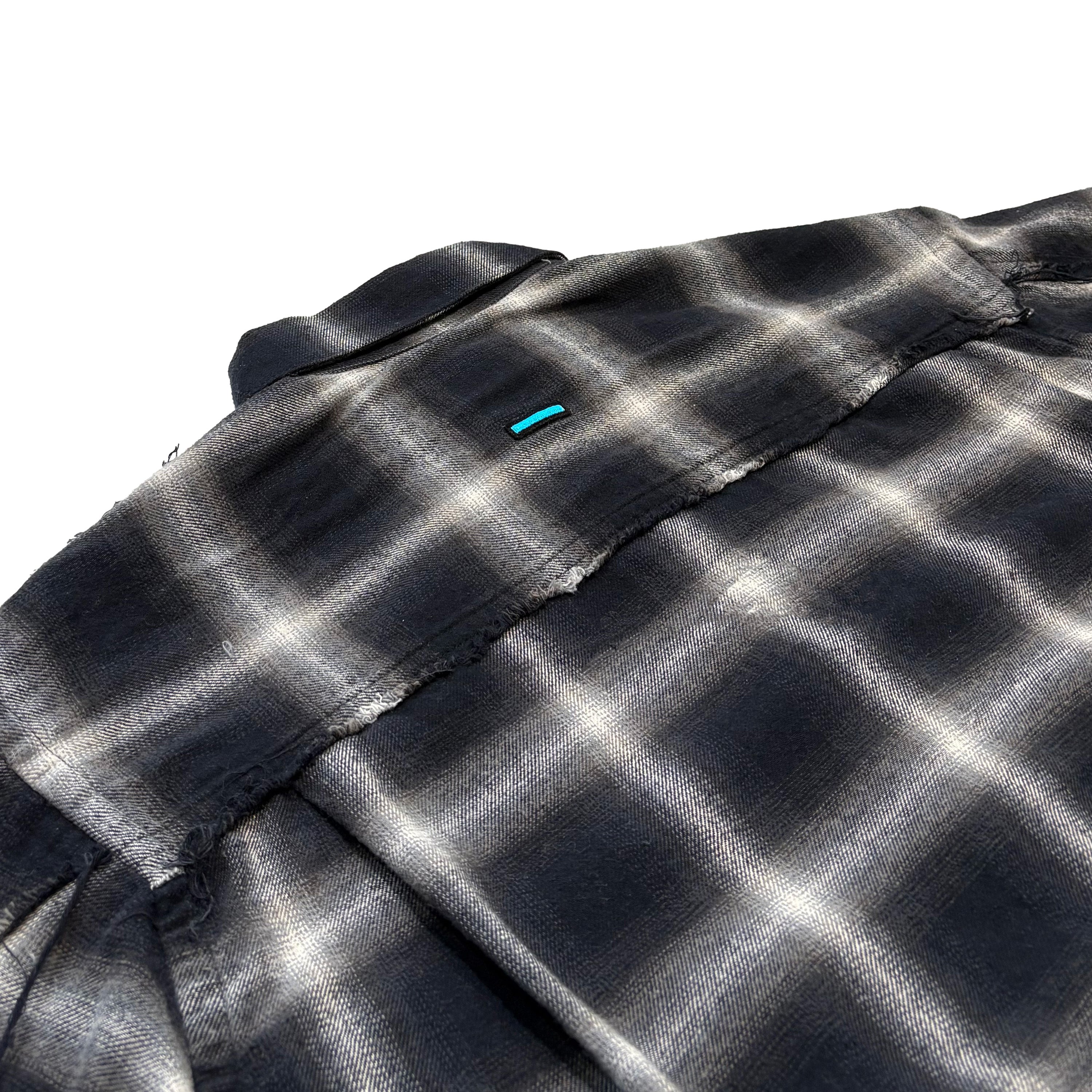 MUZE TURQUOISE LABEL -【CRASHED OMBRE CHECK SHIRT(BLACK)】ミューズ