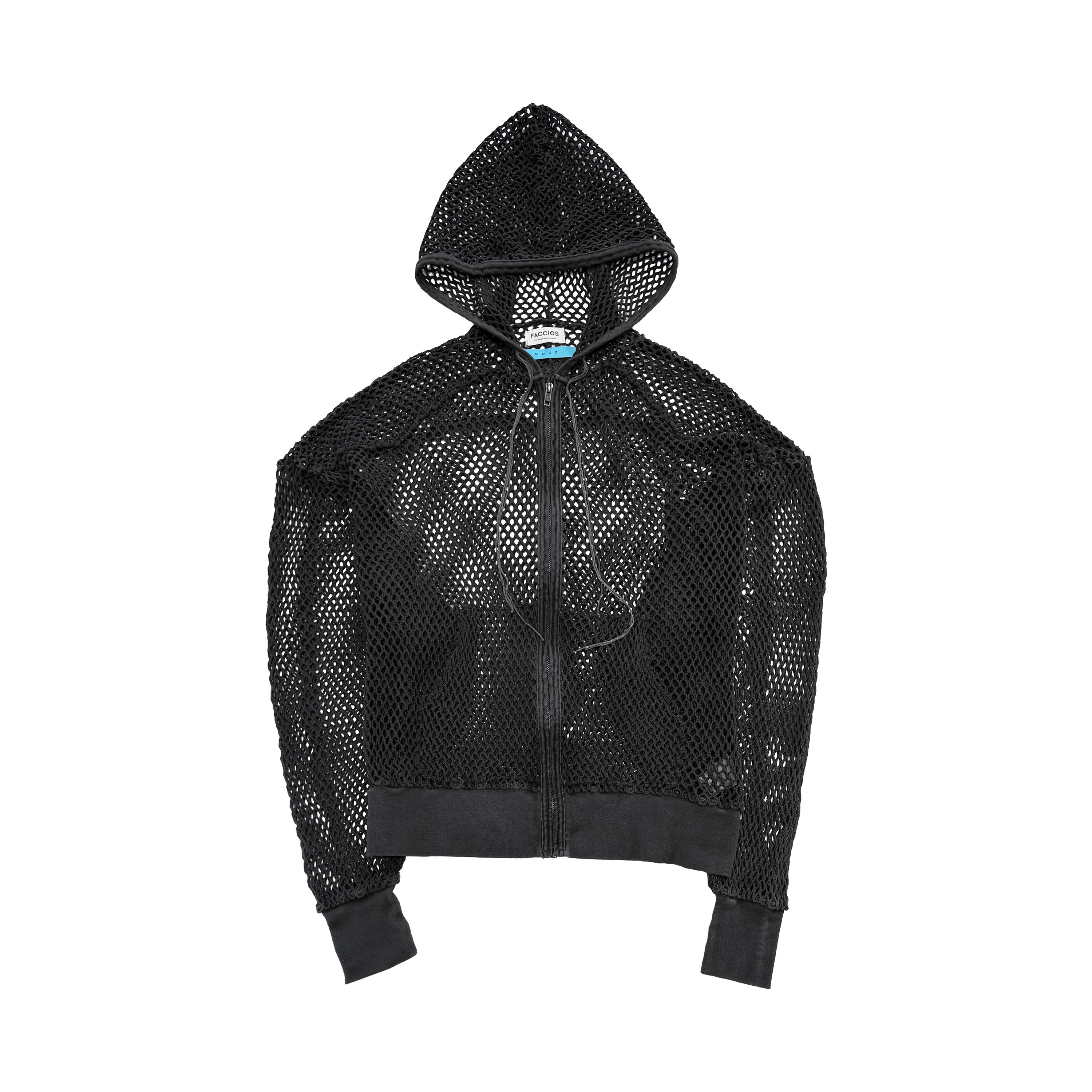 MUZE TURQUOISE LABEL × FACCIES -【Skeleton Mesh Zip PK(EX.BLACK