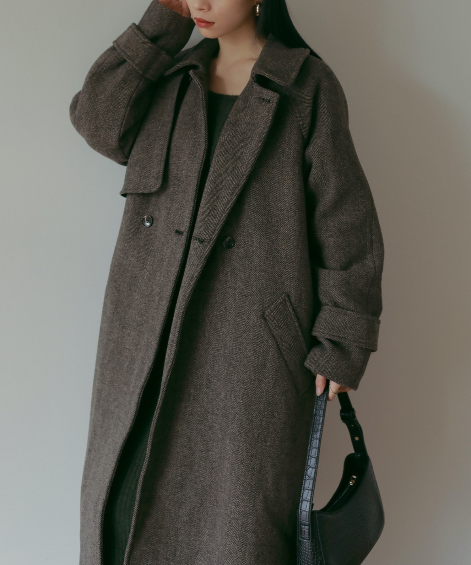 ヘリンボーンロングコート – N WITH.