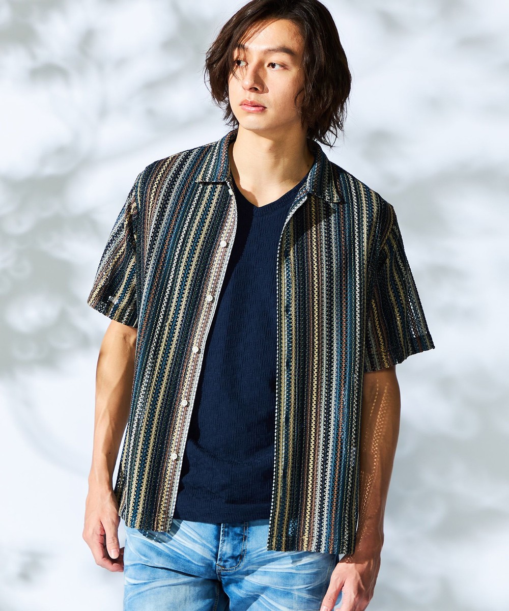 WEB限定】ラッセルジャガード半袖シャツ｜半袖｜ニコル公式通販サイト