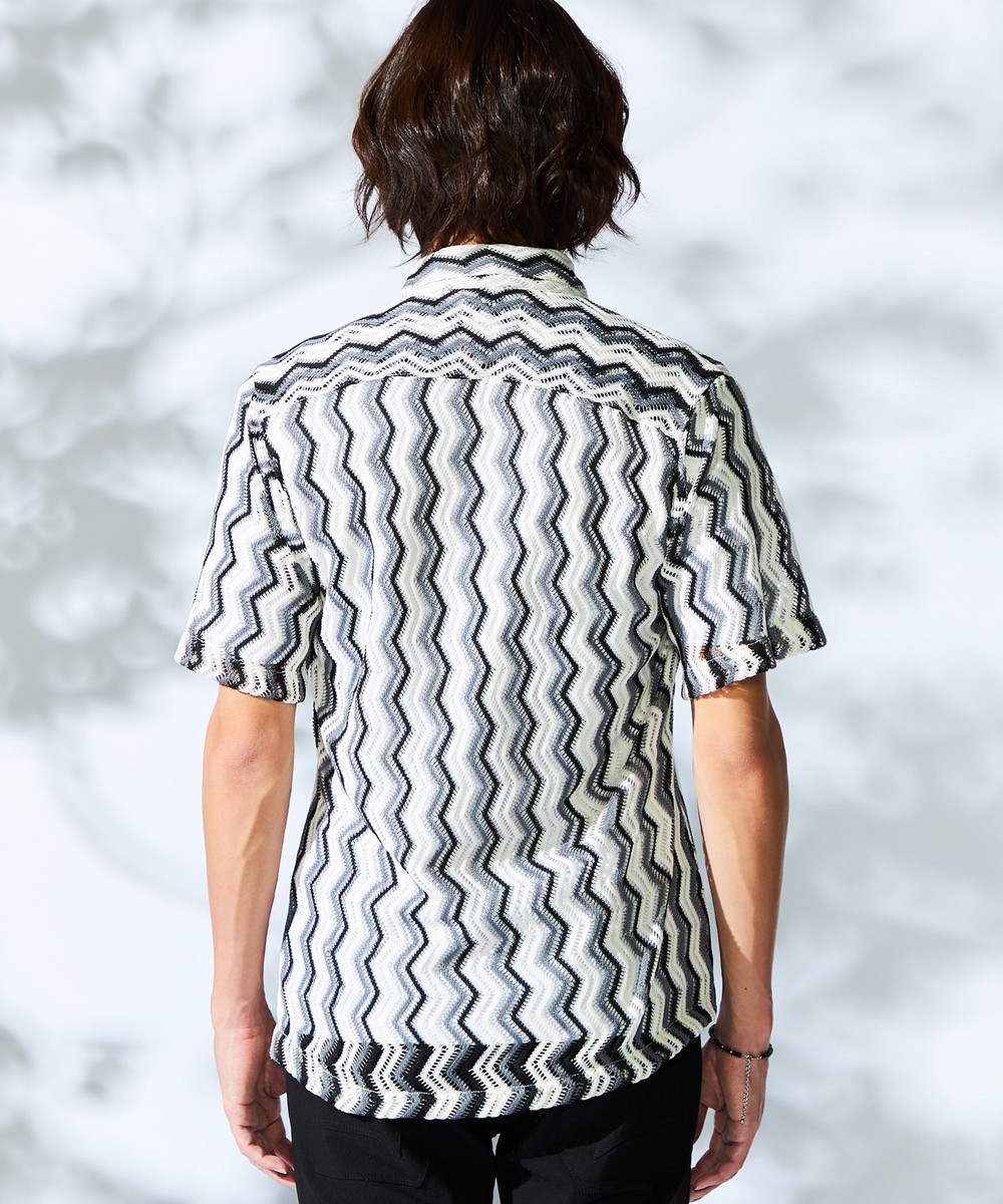 WEB限定】ラッセルジャガード半袖シャツ｜半袖｜ニコル公式通販サイト