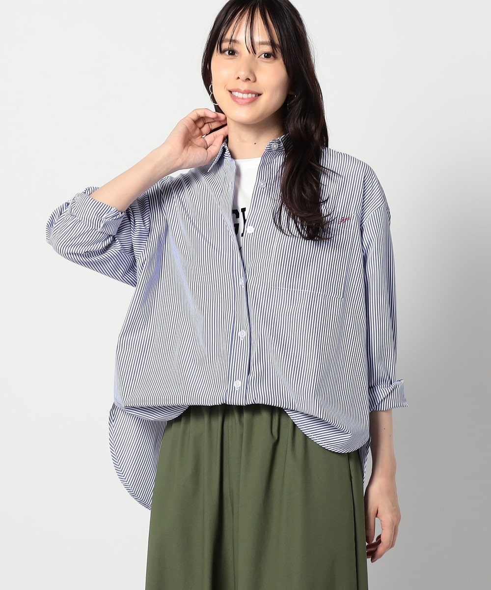 丈2WAY ストライプ柄ロゴ入り長袖シャツ｜長袖｜ニコル公式通販サイト