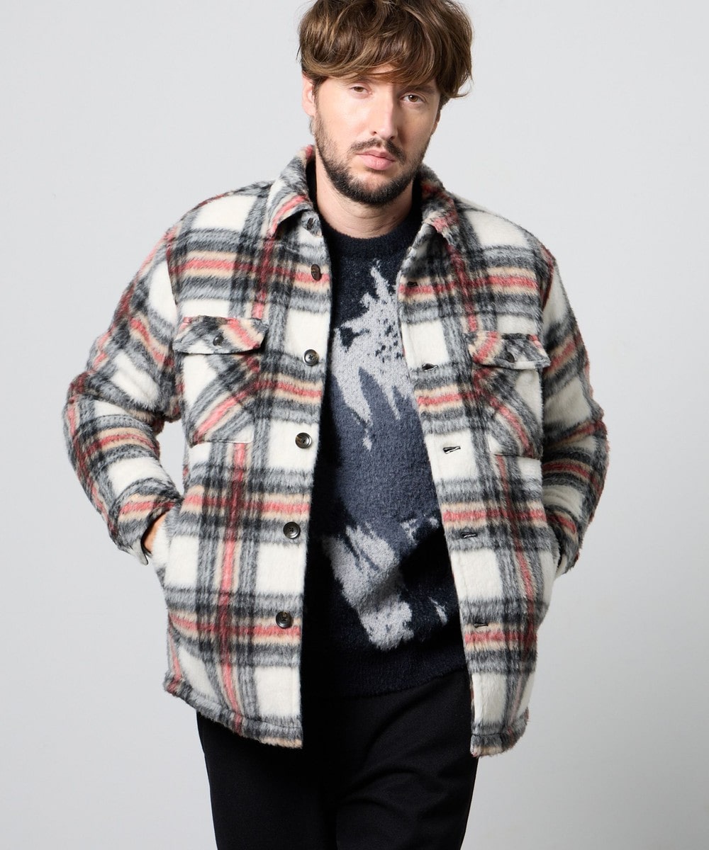Wパッチポケット チェックブルゾン｜その他ジャケット/ブルゾン