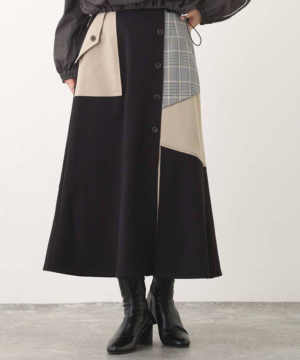 アシンメトリーバイカラースカート｜その他スカート｜ニコル公式通販