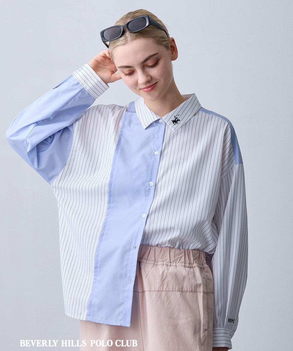 ZELDA】BEVERLY HILLS POLO CLUBバイカラーシャツ｜長袖｜ニコル公式