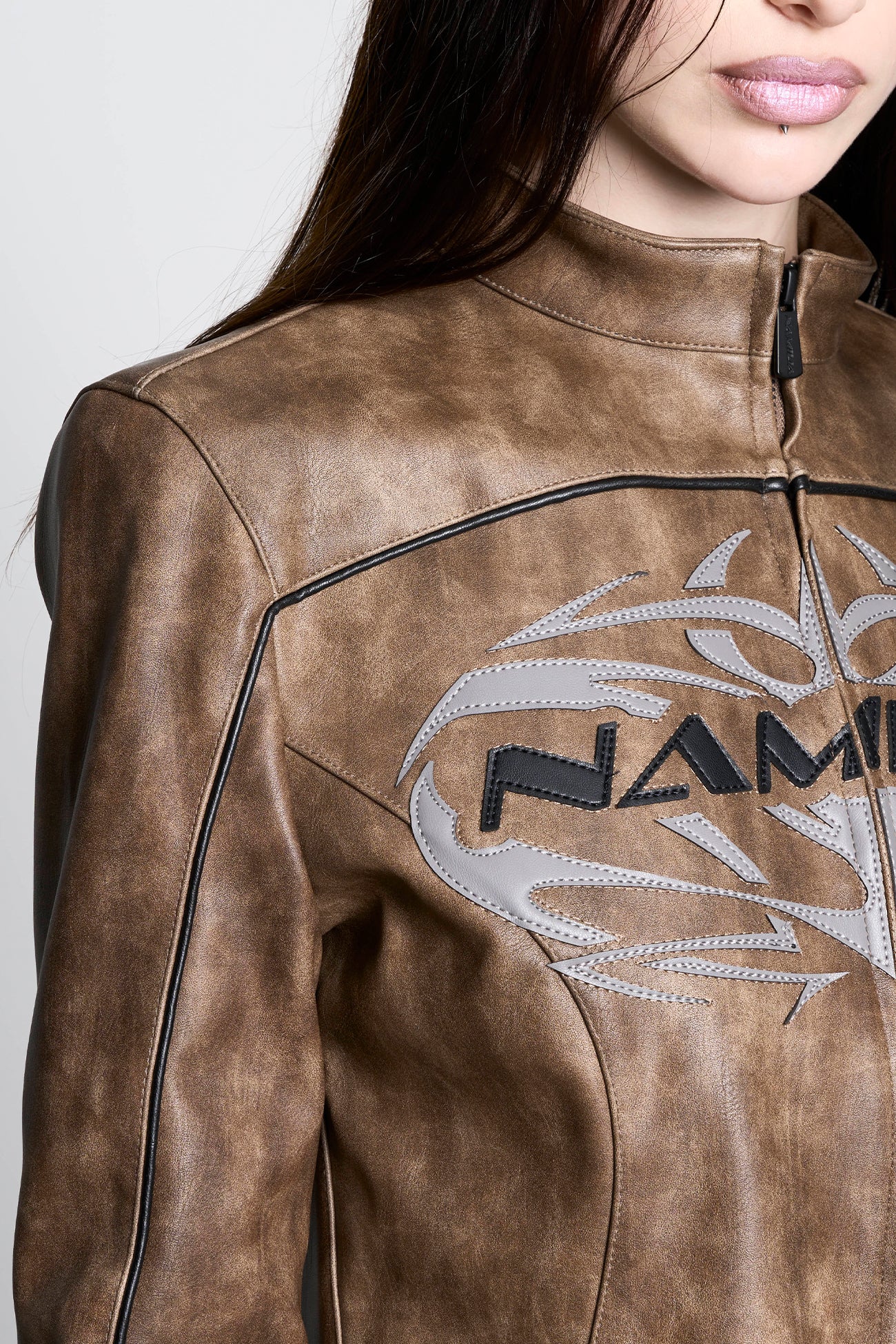 NAMILIA - Shredded Moto Jacket - Shop now