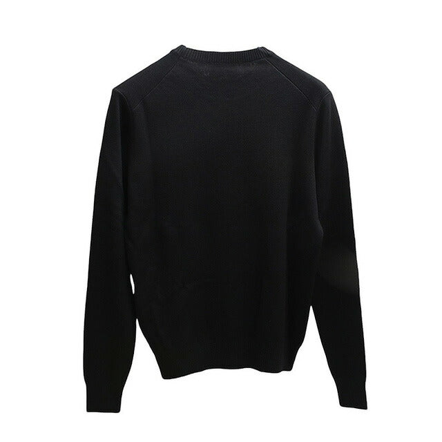 Ami Paris 男女兼用 ハート刺繍 ニットセーター 黒 M AMI PARIS