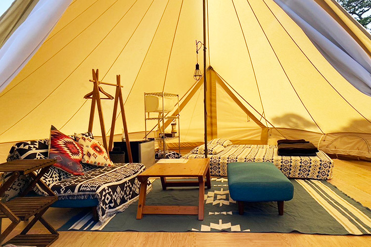 テントタイプ｜お部屋｜凪NAGIグランピング【公式】｜伊豆諸島 式根島