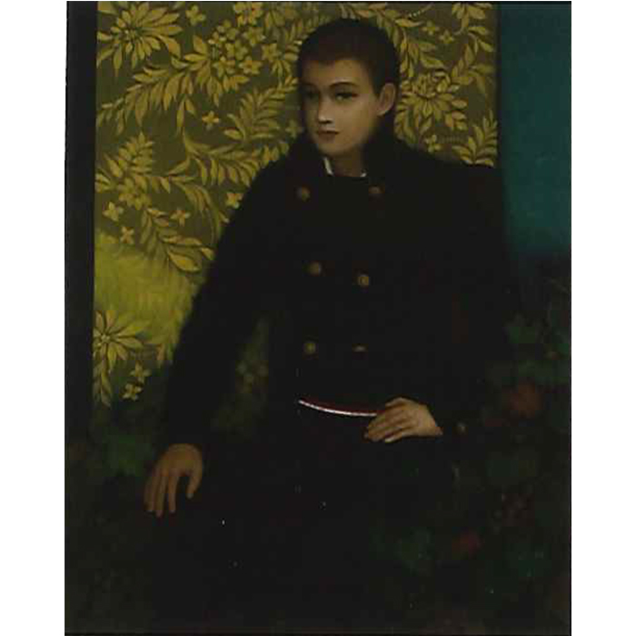 ブ*リ様 セピア色 油彩画 永井弘子 街角の白いバラ 絵画 真作 肉筆