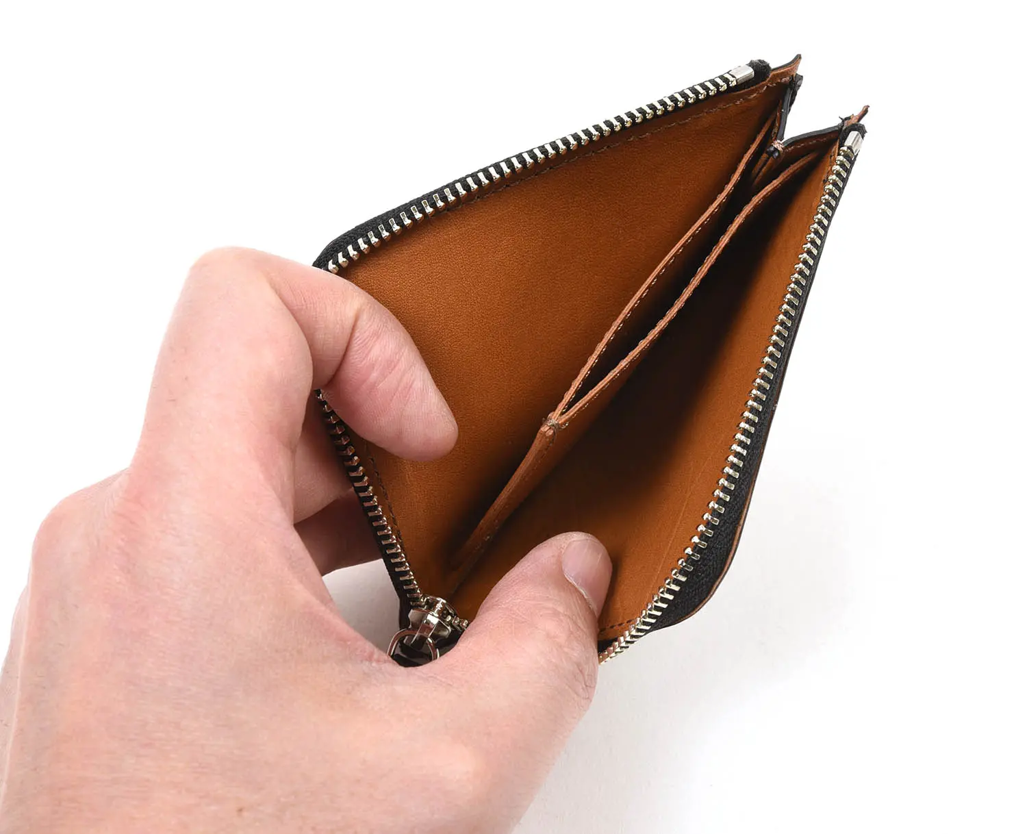 ラコタハウス LHW-001 ブラック｜薄型L字ファスナー×コードバン財布