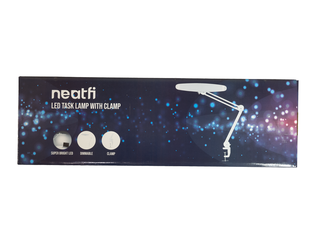 20” Wide LED Desk Lamp with Clamp, Dimmable, Flicker-Free – Pink