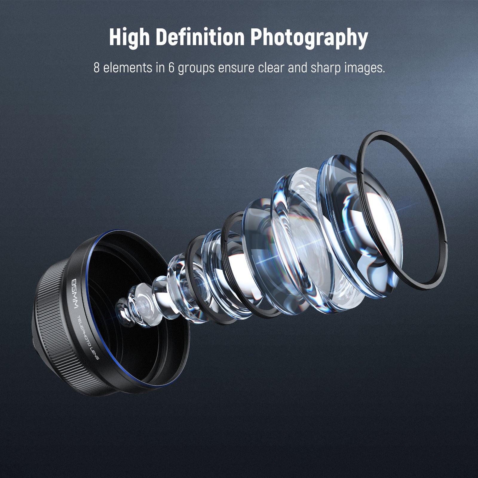 NEEWER LS-59 85MM HD 2.5X Telephoto Lens for Phone