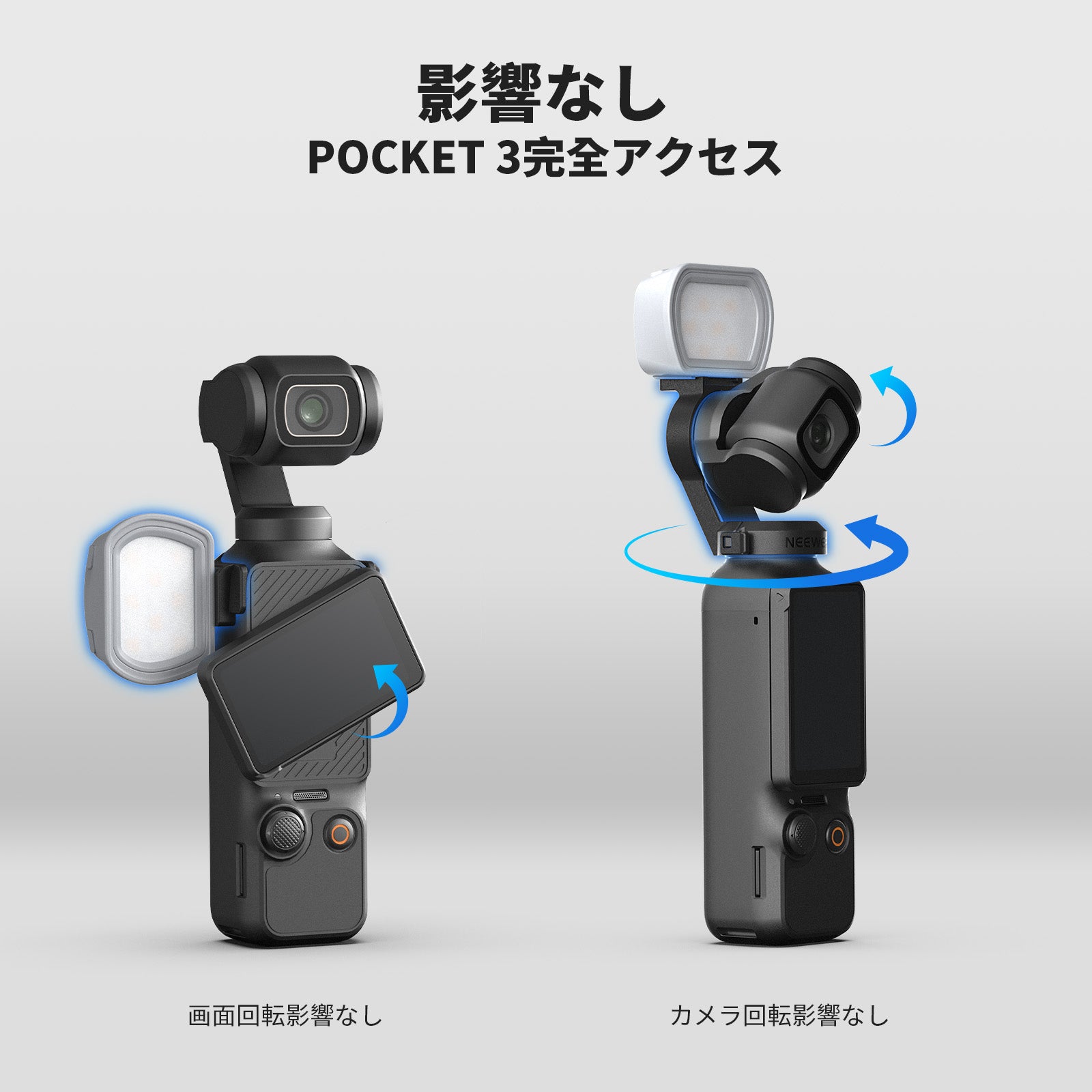 NEEWER BASICS M21 磁気 LEDビデオライト コンパチブル DJI OSMO