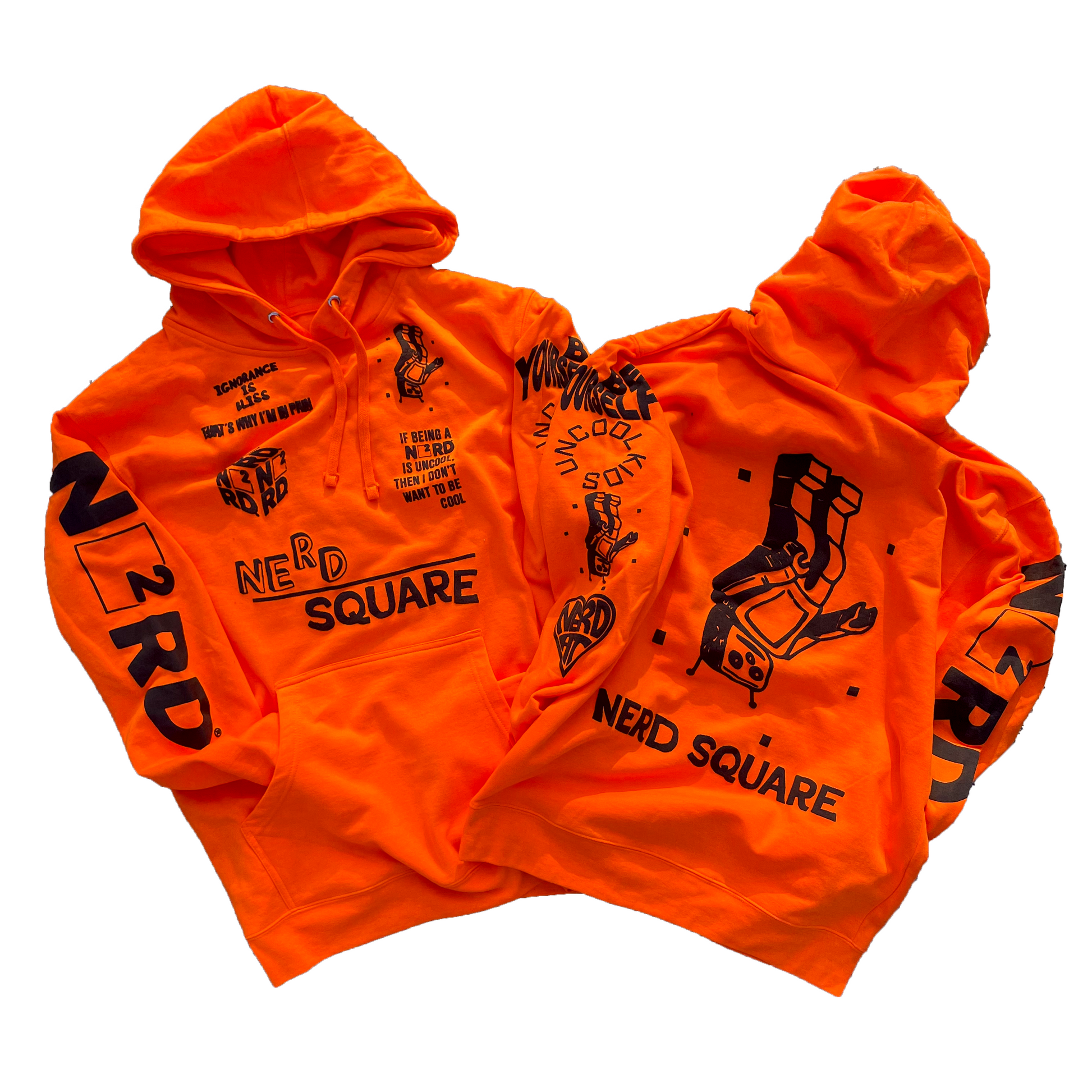 EMBOSSED SUPREME N2RD HOODIE – Nerd Square