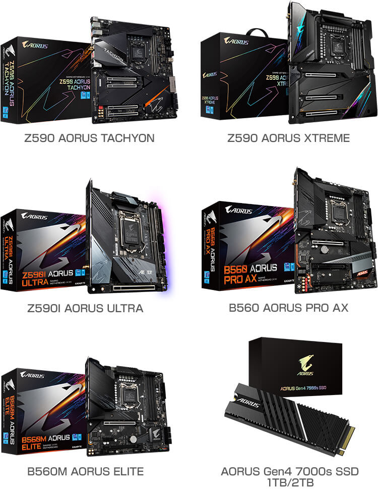 Intel Z590/B560チップセット搭載マザーボードとPCIe 4.0対応M.2 SSDを