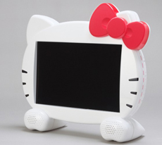 ハローキティ特製テレビが登場 - リモコンはトレードマークのリボン型