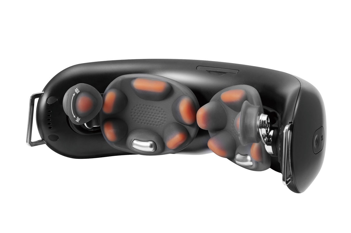 目の周囲とこめかみをもみほぐす電動アイマスク「モノルルド アイケア