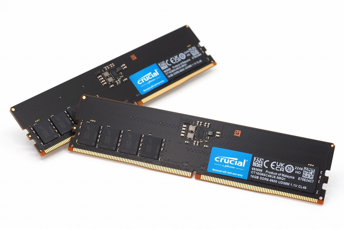 ついに出た！ JEDEC準拠のDDR5-5600メモリ、Crucial最新メモリの実力を