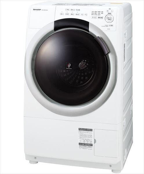 シャープ、幅60cm×奥行60cmでコンパクトに設置できるドラム式洗濯乾燥