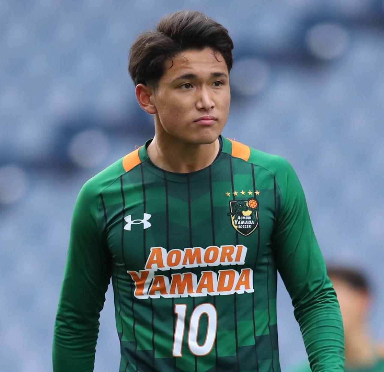 青森山田高校 長袖シャツ Under Armour 緑 青森山田高校 長袖シャツ