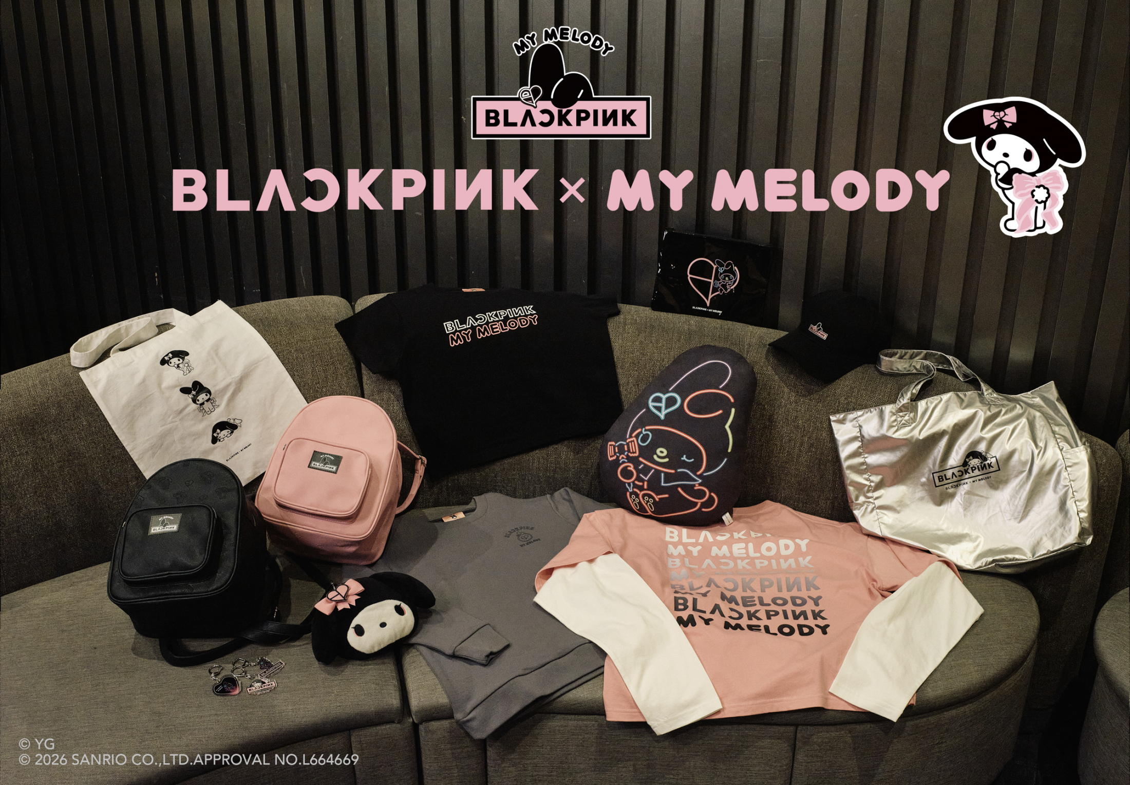 BLACKPINK × マイメロディ オリジナルカラーのマイメロディが登場