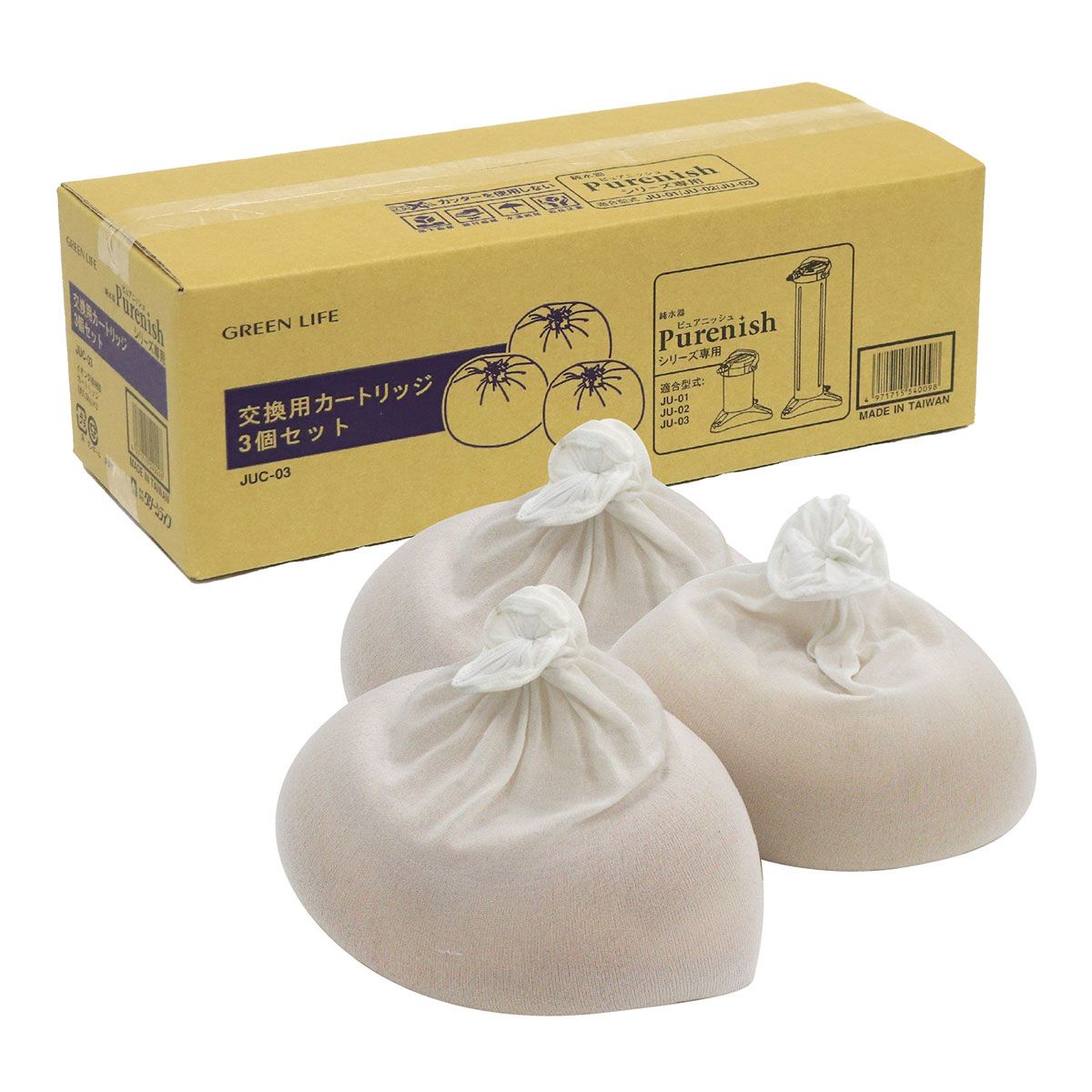 GREEN LIFE グリーンライフ 純水器交換用カートリッジ3個セット JUC-03