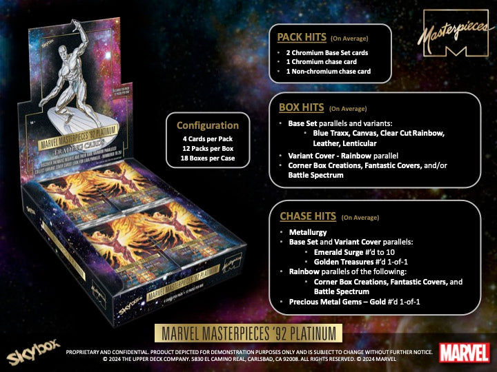 2024 Upper Deck Marvel Masterpieces '92 Platinum Hobby Box