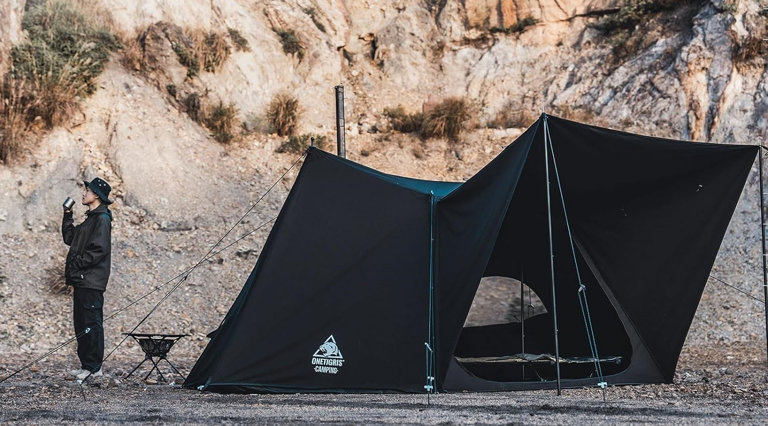 ワンティグリスのパップテント「SOLO HOMESTEAD ブラックTC」が追加