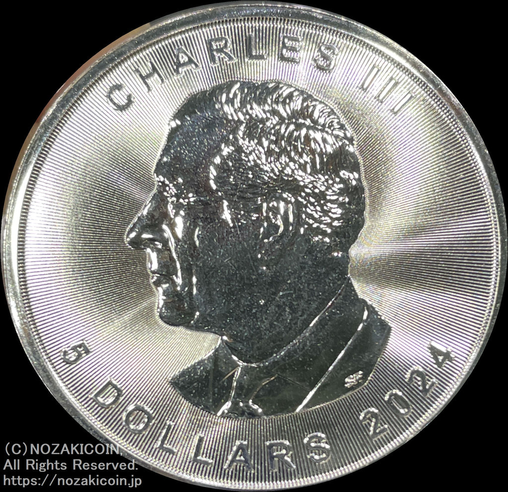 カナダ メイプルリーフ銀貨 2024年 5ドル – 野崎コイン